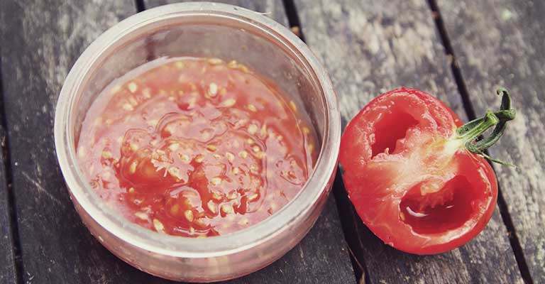 Seeds from tomatoes